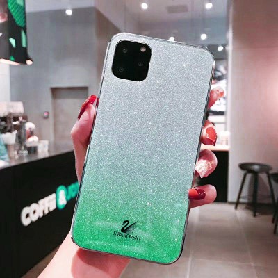 TPU+Glass чехол Swarovski для Apple iPhone 11 Pro (5.8") Бирюзовый