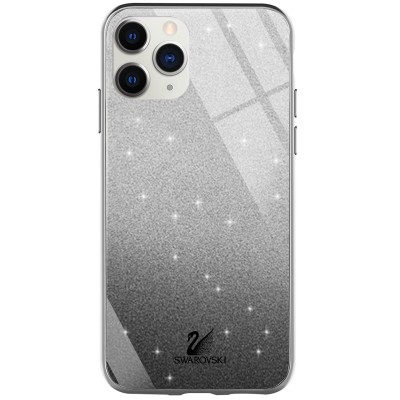 TPU+Glass чехол Swarovski для Apple iPhone 11 Pro (5.8") Черный