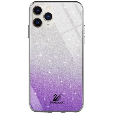 TPU+Glass чехол Swarovski для Apple iPhone 11 Pro Max (6.5") Фиолетовый