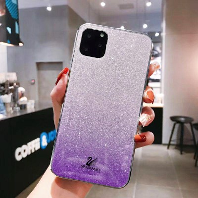 TPU+Glass чехол Swarovski для Apple iPhone 11 Pro Max (6.5") Фиолетовый