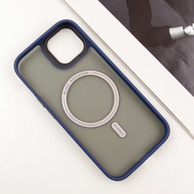 TPU+PC чохол Blueo Skin Friendly Frosted with MagSafe для Apple iPhone 15 (6.1") Синій