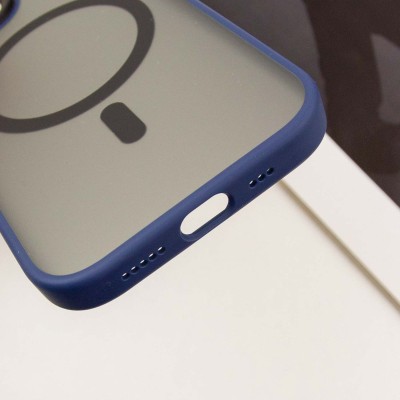 TPU+PC чохол Blueo Skin Friendly Frosted with MagSafe для Apple iPhone 15 (6.1") Синій