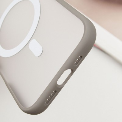 TPU+PC чохол Blueo Skin Friendly Frosted with MagSafe для Apple iPhone 16 Pro (6.3") Сірий