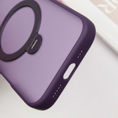 TPU+PC чохол Metal Buttons with MagSafe Colorful HQ Ring для Apple iPhone 16 (6.1") Purple TPU+PC чохол Metal Buttons with MagSafe Colorful HQ Ring для Apple iPhone 16 (6.1") Purple