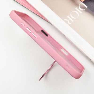 TPU+PC чохол Metal Buttons with MagSafe Colorful HQ Ring для Apple iPhone 16 Pro Max (6.9") Pink