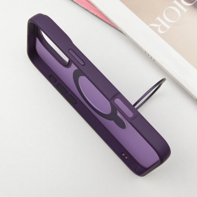 TPU+PC чохол Metal Buttons with MagSafe Colorful HQ Ring для Apple iPhone 16 Pro Max (6.9") Purple TPU+PC чохол Metal Buttons with MagSafe Colorful HQ Ring для Apple iPhone 16 Pro Max (6.9") Purple
