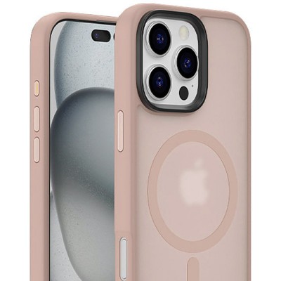 TPU+PC чохол Metal Buttons with MagSafe Colorful для Apple iPhone 16 Pro Max (6.9") Золотий