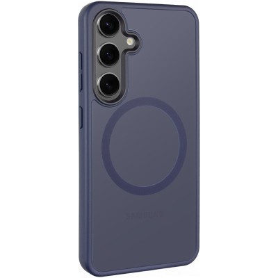TPU+PC чохол Metal Buttons with MagSafe Colorful для Samsung Galaxy S24 Синій / Navy Blue
