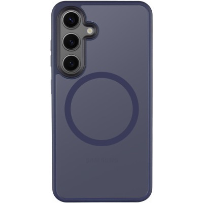 TPU+PC чохол Metal Buttons with MagSafe Colorful для Samsung Galaxy S24 Синій / Navy Blue