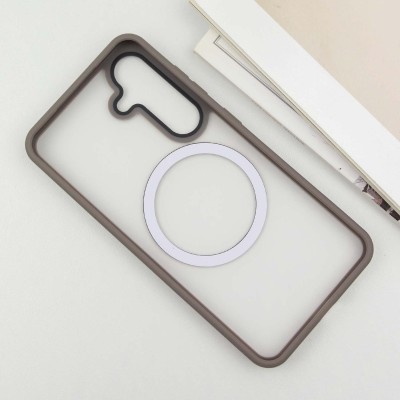 TPU+PC чохол Metal Buttons with MagSafe Colorful для Samsung Galaxy S24+ Сірий / Grey