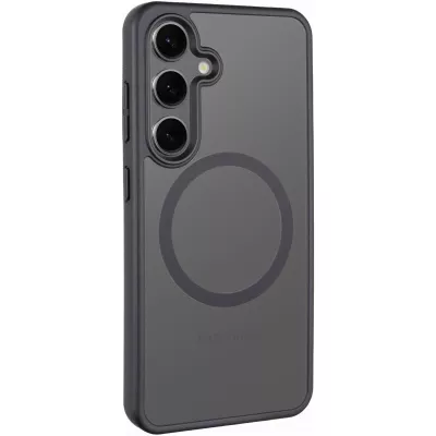 TPU+PC чохол Metal Buttons with MagSafe Colorful для Samsung Galaxy S24+ Чорний / Black