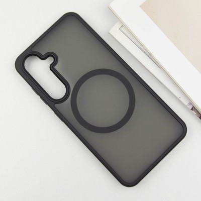 TPU+PC чохол Metal Buttons with MagSafe Colorful для Samsung Galaxy S24+ Чорний / Black