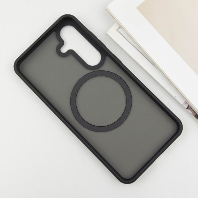TPU+PC чохол Metal Buttons with MagSafe Colorful для Samsung Galaxy S24+ Чорний / Black