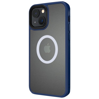 TPU+PC чохол Metal Buttons with MagSafe для Apple iPhone 13 (6.1") Синій TPU+PC чохол Metal Buttons with MagSafe для Apple iPhone 13 (6.1") Синій