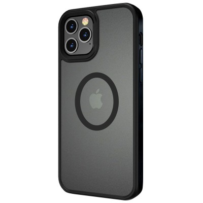 TPU+PC чохол Metal Buttons with MagSafe для Apple iPhone 13 Pro Max (6.7") Чорний