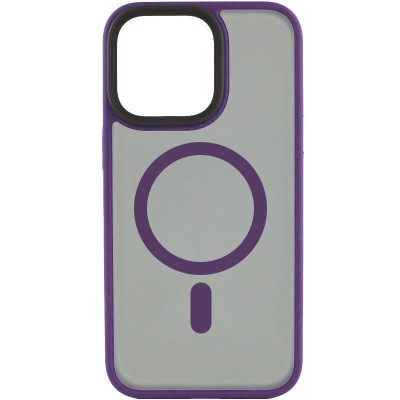 TPU+PC чохол Metal Buttons with MagSafe для Apple iPhone 16 Pro Max (6.9") Темно-Фіолетовий TPU+PC чохол Metal Buttons with MagSafe для Apple iPhone 16 Pro Max (6.9") Темно-Фіолетовий