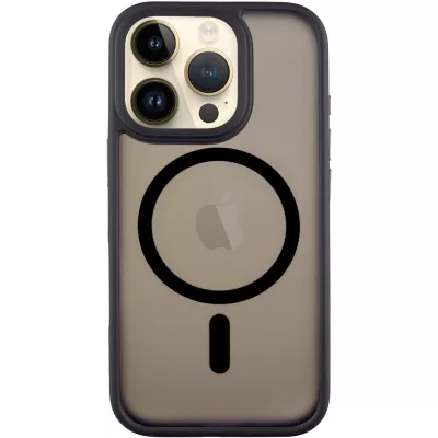 TPU+PC чохол Metal Buttons with MagSafe для Apple iPhone 16 Pro Max (6.9") Чорний