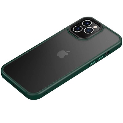 TPU+PC чохол Metal Buttons для Apple iPhone 12 Pro / 12 (6.1") Зелений