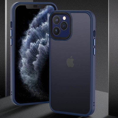 TPU+PC чохол Metal Buttons для Apple iPhone 12 Pro / 12 (6.1") Синій