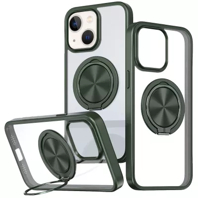 TPU+PC чохол Metal Ring with MagSafe для Apple iPhone 15 (6.1") Зелений