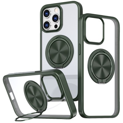 TPU+PC чохол Metal Ring with MagSafe для Apple iPhone 15 Pro (6.1") Зелений