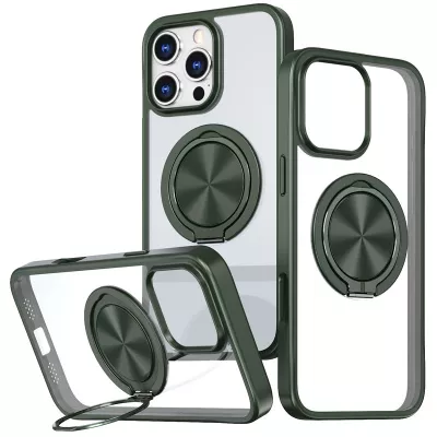TPU+PC чохол Metal Ring with MagSafe для Apple iPhone 16 Pro Max (6.9") Зелений