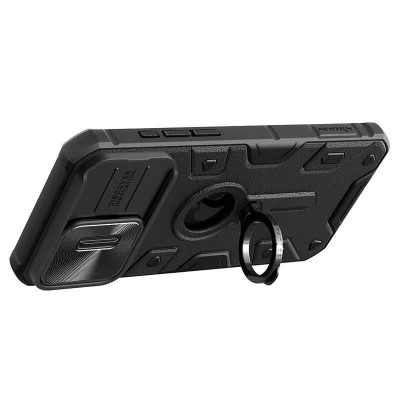 TPU+PC чохол Nillkin CamShield Armor (шторка на камеру) для Apple iPhone 15 Pro (6.1") Чорний