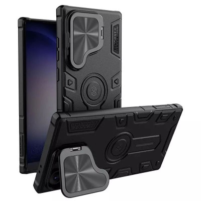 TPU+PC чохол Nillkin CamShield Armor Prop для Samsung Galaxy S24 Ultra Black