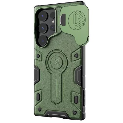 TPU+PC чохол Nillkin CamShield Armor Prop для Samsung Galaxy S25 Ultra Dark Green