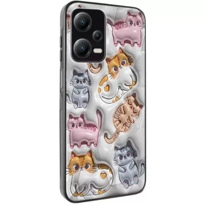 TPU+PC чохол Prisma Fluffie для Xiaomi Poco X5 5G / Note 12 5G Kittens