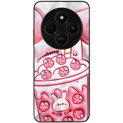TPU+PC чохол Prisma Fluffie для Xiaomi Redmi 14C / Poco C75 Strawberry