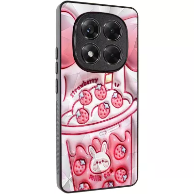 TPU+PC чохол Prisma Fluffie для Xiaomi Redmi Note 14 Pro 4G Strawberry