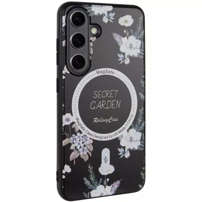 TPU+PC чохол Secret Garden with MagFit для Samsung Galaxy S23 FE Black