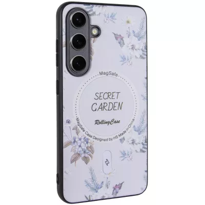 TPU+PC чохол Secret Garden with MagFit для Samsung Galaxy S23 FE White