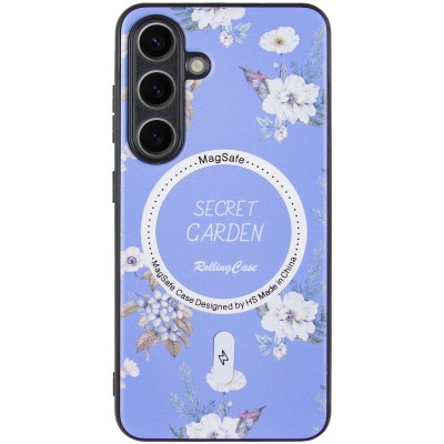 TPU+PC чохол Secret Garden with MagFit для Samsung Galaxy S24 FE Lilac