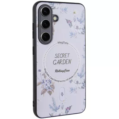 TPU+PC чохол Secret Garden with MagFit для Samsung Galaxy S24 FE White