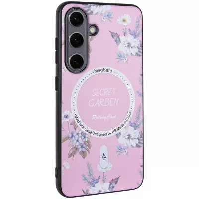 TPU+PC чохол Secret Garden with MagFit для Samsung Galaxy S24 Pink