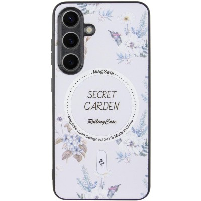 TPU+PC чохол Secret Garden with MagFit для Samsung Galaxy S24+ White