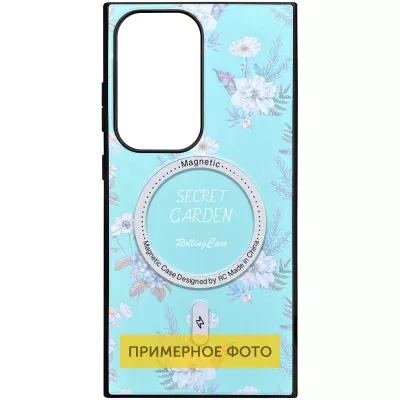 TPU+PC чохол Soft Secret Garden with MagFit для Samsung Galaxy S25 Ultra Mint