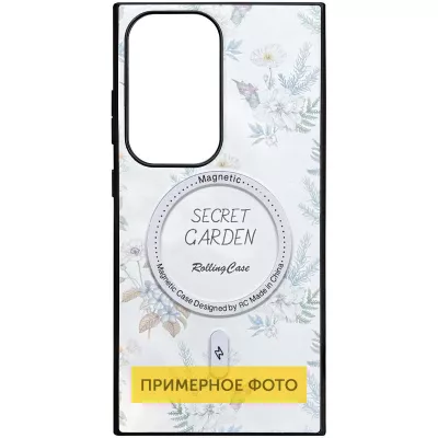 TPU+PC чохол Soft Secret Garden with MagFit для Samsung Galaxy S25 Ultra White