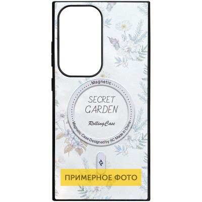TPU+PC чохол Soft Secret Garden with MagFit для Samsung Galaxy S25 White