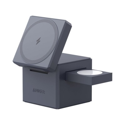 Бездротовий зарядний пристрій ANKER MagGo Wireless Charging Station 15W 3-in-1 Cube (Чорний)