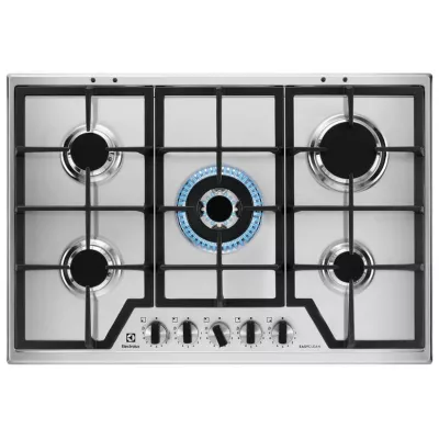 Варильна поверхня Electrolux газова, 75см, чавун, нерж (KGS75362XX)