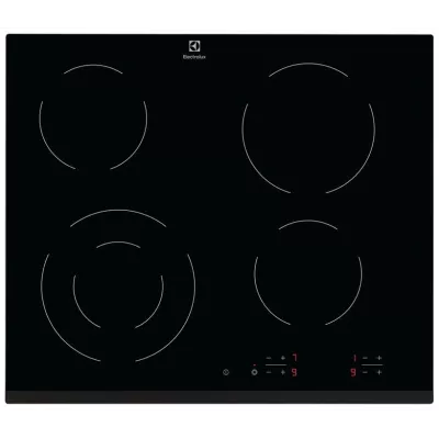 Варильна поверхня Electrolux електрична склокерамічна, 60см, чорний (EHF6241FOK)