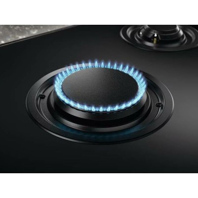 Варильна поверхня Electrolux комбінована (2 газ + 3 інд), 90см, розширена зона, чавун, чорний (KDI951723K)
