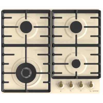 Варильна поверхня Gorenje газова, 60см, чавун, бежевий (GW642CLI)