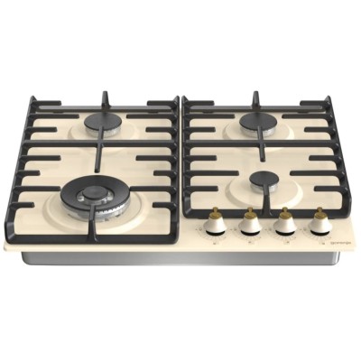 Варильна поверхня Gorenje газова, 60см, чавун, бежевий (GW642CLI)