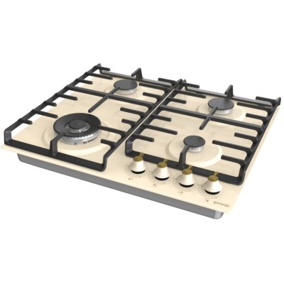 Варильна поверхня Gorenje газова, 60см, чавун, бежевий (GW642CLI)