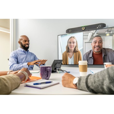 Відеотермінал Poly Studio X52 з контролером TC10, 4K, Poly Video OS, сертифікати Microsoft Teams, Zoom Rooms, білий (8D8L1AA)