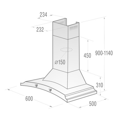 Витяжка Gorenje купольна, 60см, 621м3ч, бежевий (DK63MCLI) Витяжка Gorenje купольна, 60см, 621м3ч, бежевий (DK63MCLI)